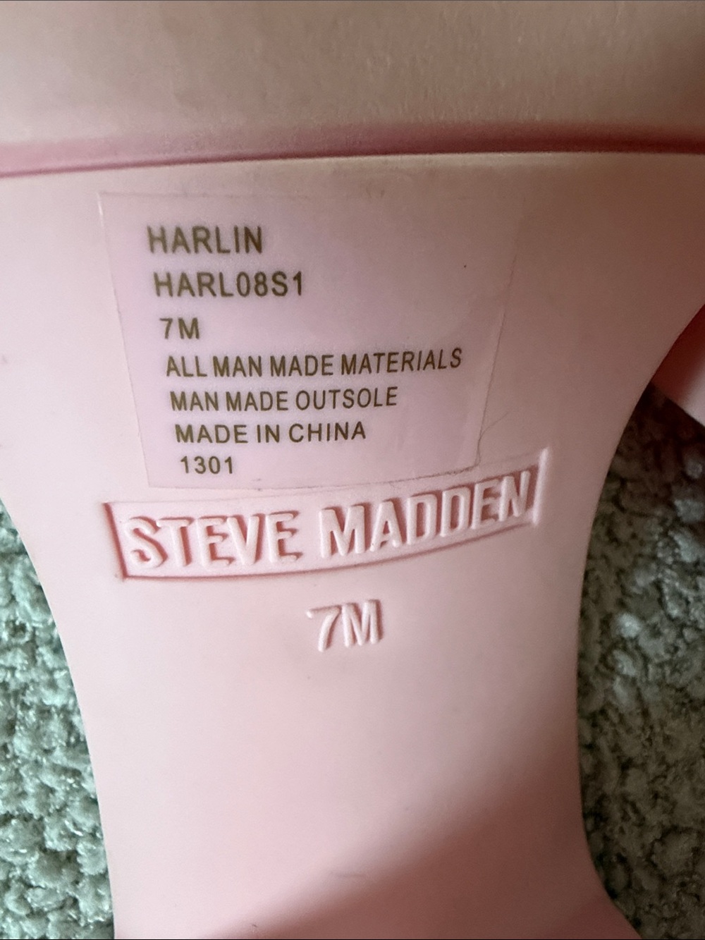 Steve Madden Pastel Pink Slide Mules Harlin Size 7 - Picture 8 of 8